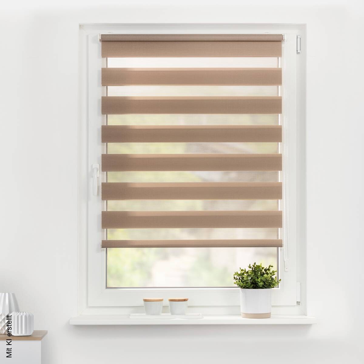 LICHTBLICK Doppelrollo Duo taupe B/L: ca. 90x220 cm