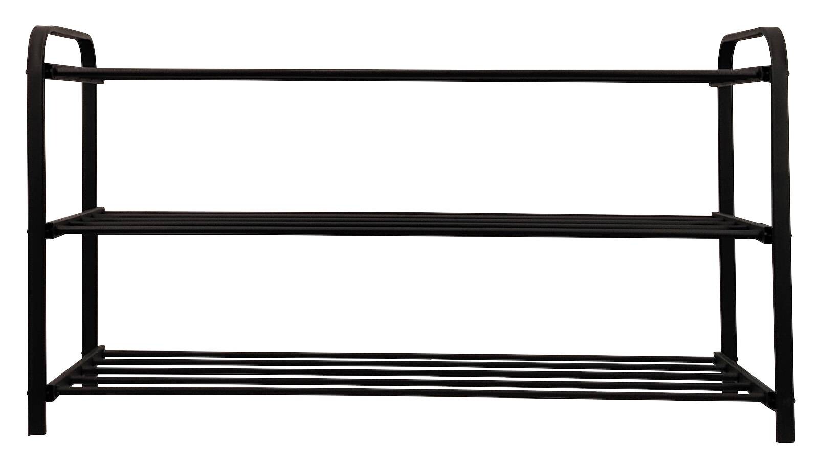Schuhregal Manfred schwarz B/H/T: ca. 90x49x29 cm