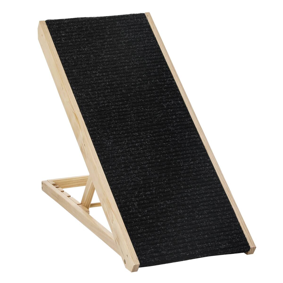 PawHut Haustierrampe, verstellbar natur Edelstahl B/H/L: ca. 40x90x61 cm