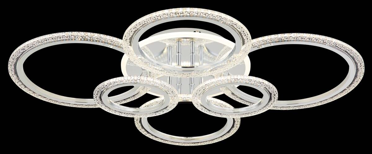 GLOBO LED-Deckenleuchte Chrom klar Kunststoff Metall B/H/L: ca. 60,5x11,5x78 cm 1 Brennstellen