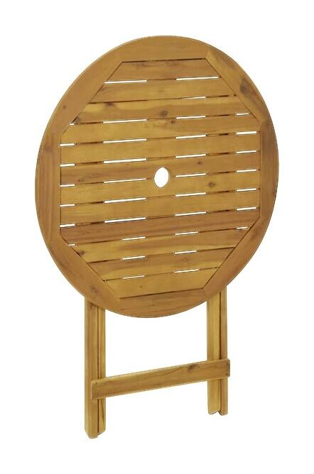 vidaXL Klapptisch braun Akazie B/H/L: ca. 70x75x70 cm