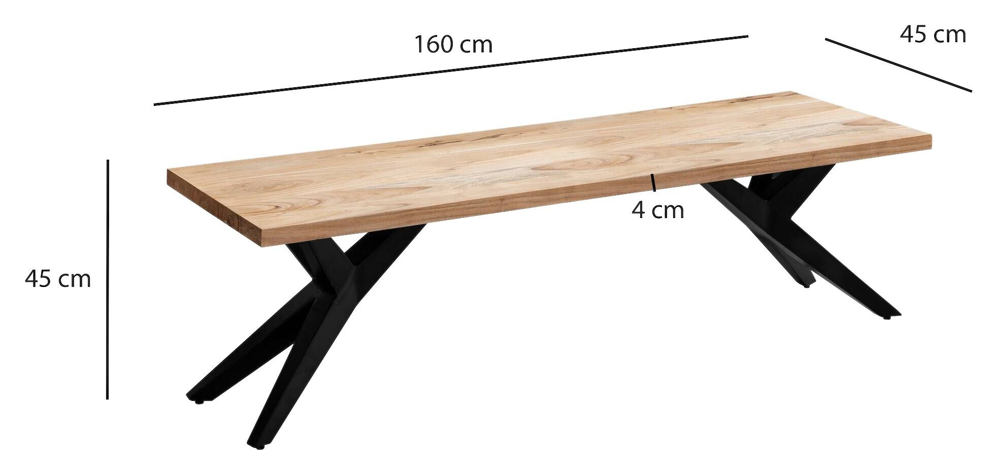 Sitzbank braun B/H/T: ca. 160x45x45 cm