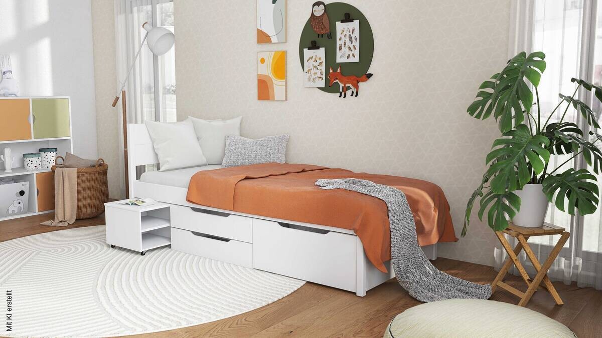 Funktionsbett Efetivo weiß