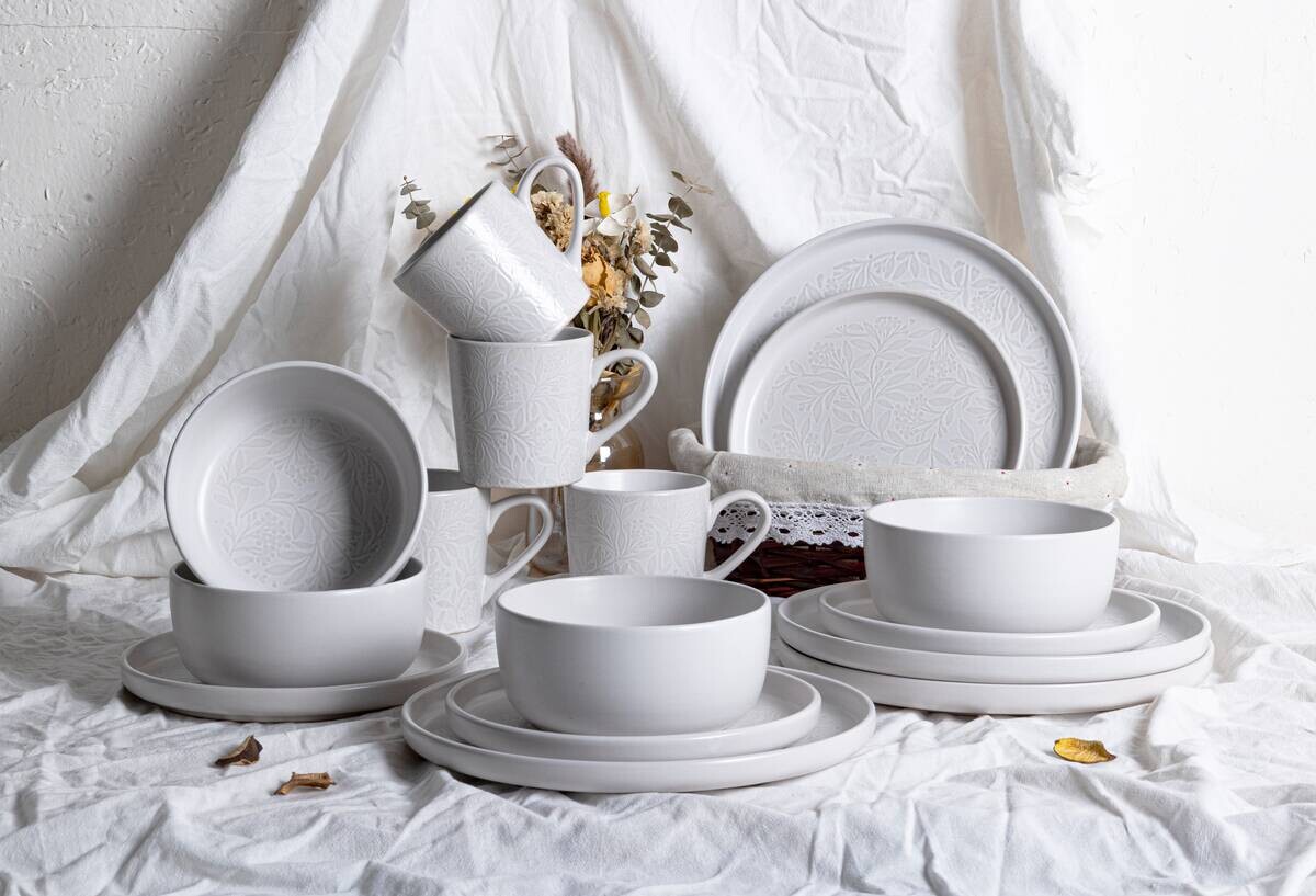 POCOline Kombiservice weiß Porzellan 16 tlg.