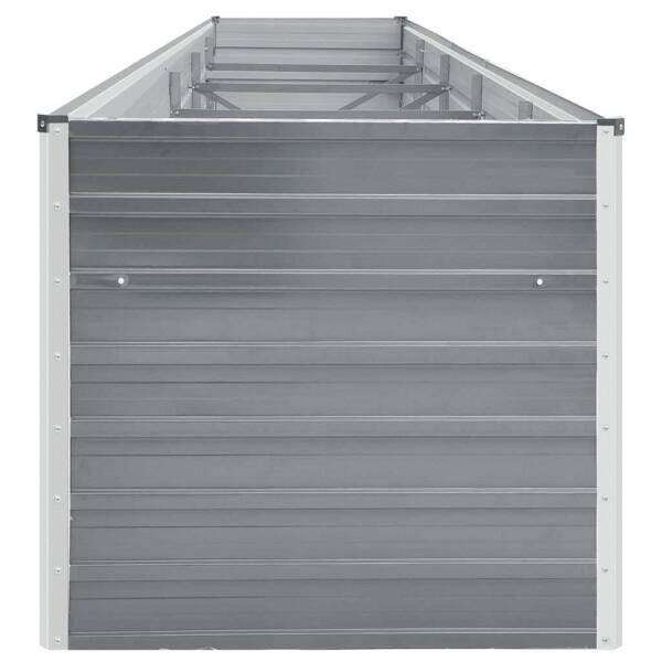Garten-Hochbeet grau Stahl B/H/L: ca. 80x45x400 cm