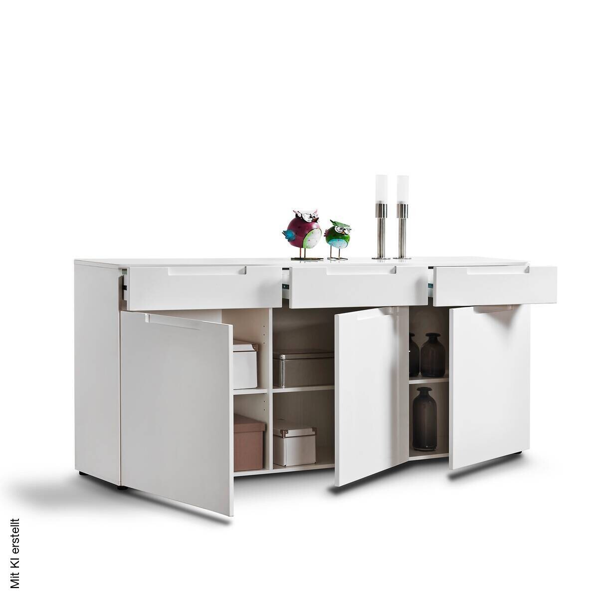 Sideboard Mailand weiß Hochglanz B/H/T: ca. 192x83x40 cm