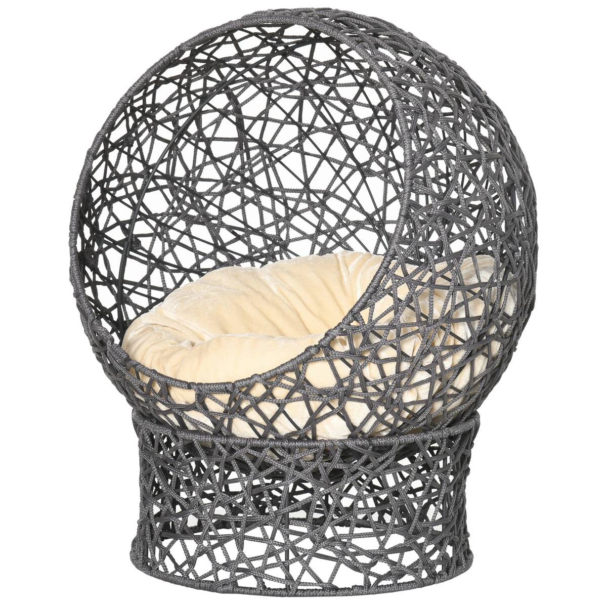 PawHut Katzenkorb cremeweiß Baumwolle B/H/L: ca. 50x60x50 cm