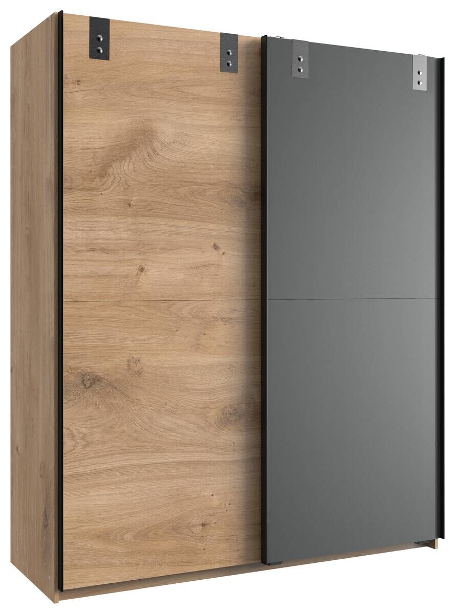 Schwebetürenschrank Liverpool Eiche Plankeneiche Nachbildung B/H/T: ca. 135x198x64 cm