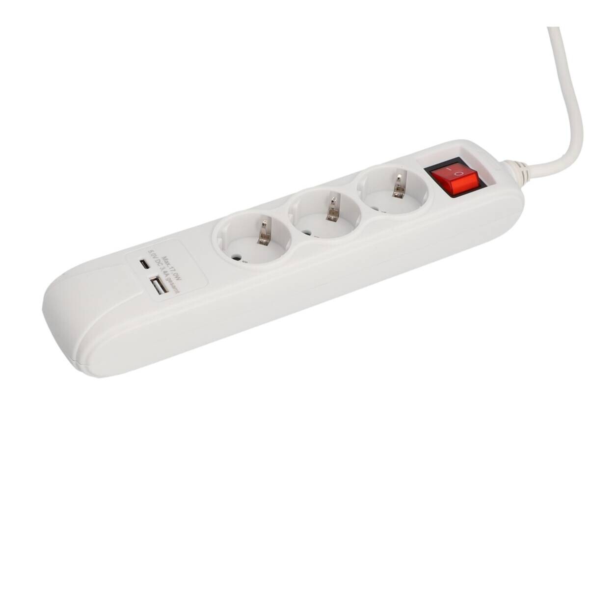 Tischsteckdose weiß