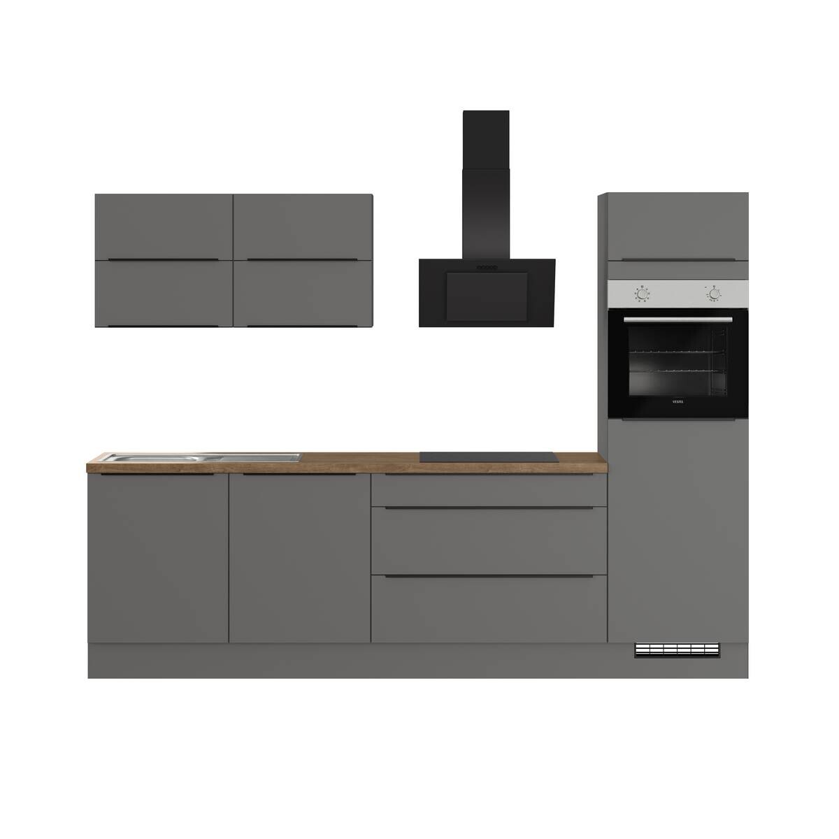 Küchenleerblock IBZ4280L7 Graphit B/T: ca. 280x60 cm