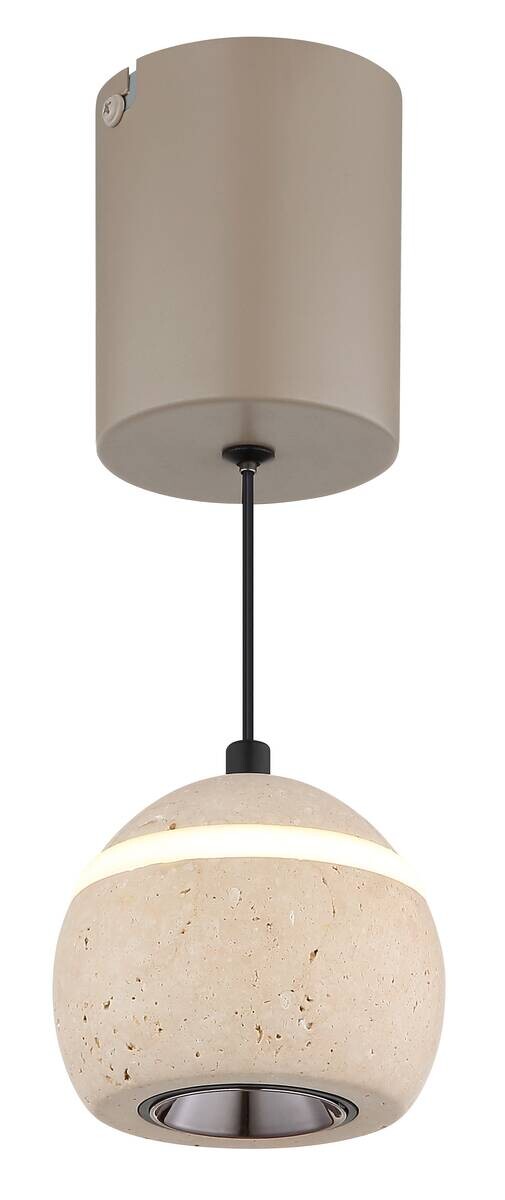 GLOBO LED-Pendelleuchte EVARA sand Metall H/D: ca. 150x1 cm 1 Brennstellen
