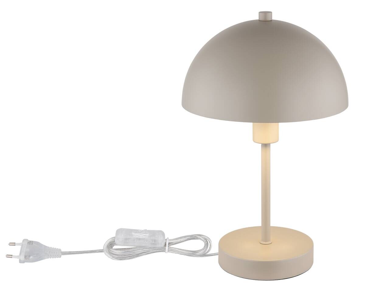 GLOBO Tischleuchte sand Metall H/D: ca. 31x20 cm E14 1 Brennstellen