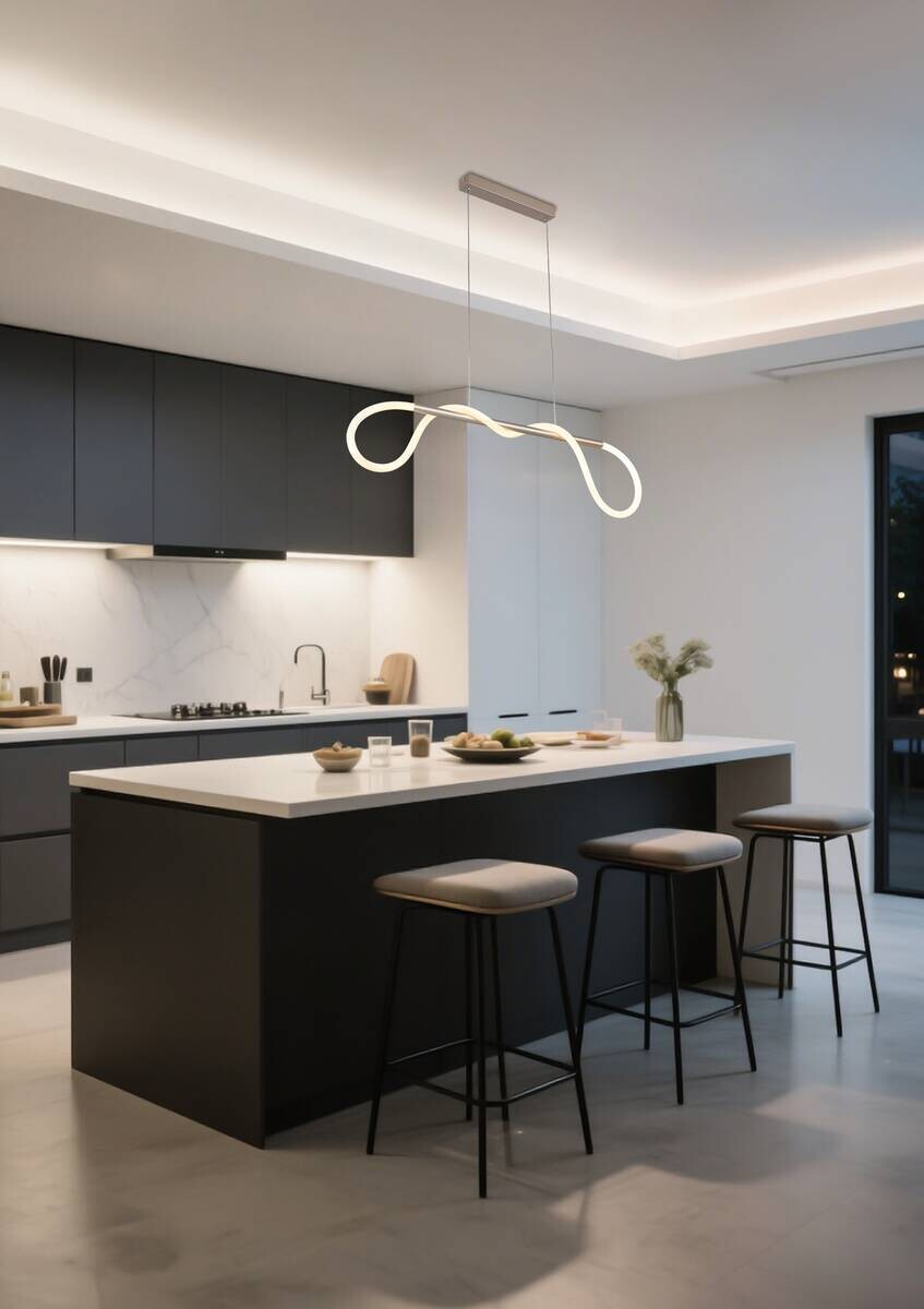 Nolo LED-Pendelleuchte Tube champagner B/H: ca. 80x120 cm