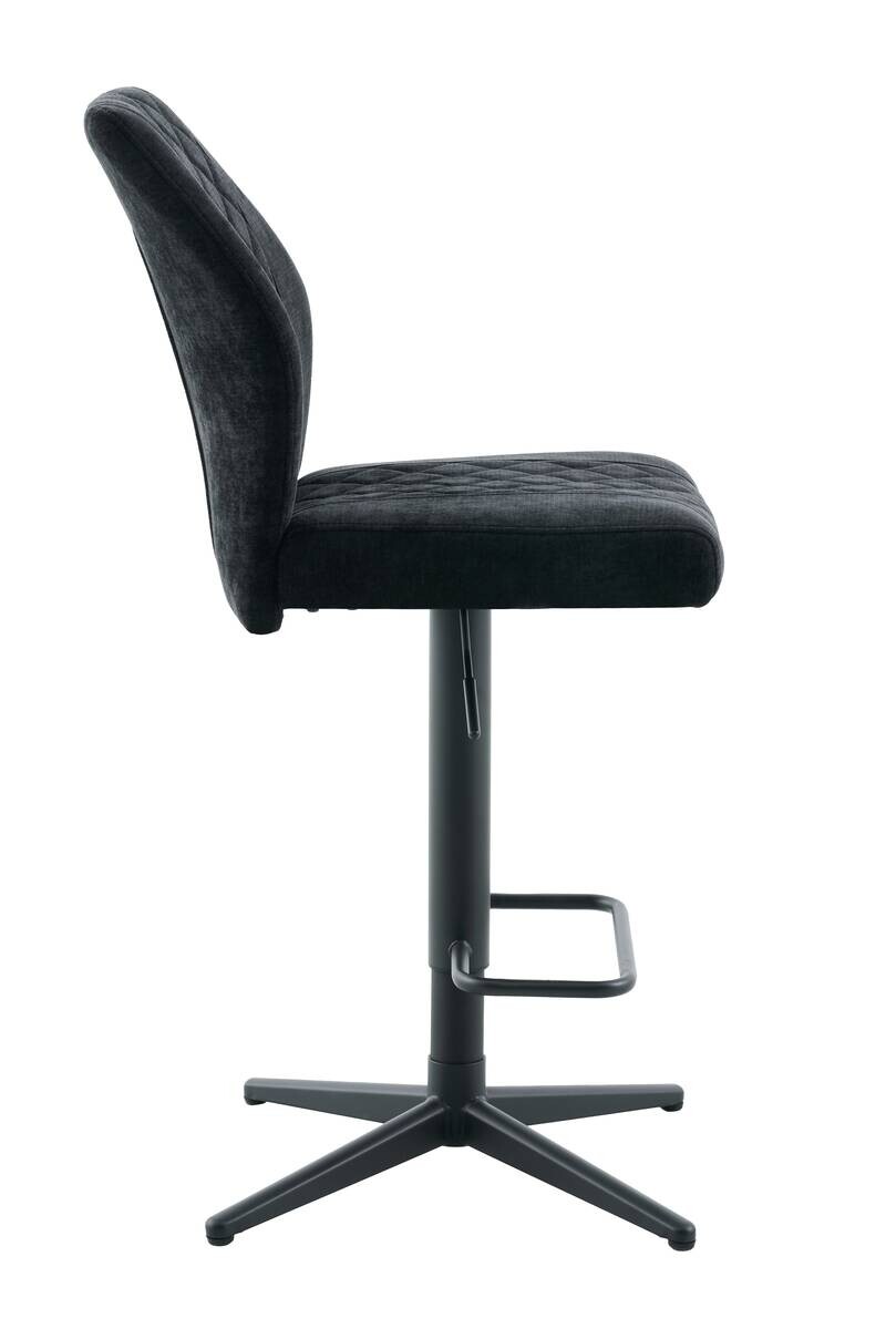 Barhocker Babsi schwarz Microfaser B/H/T: ca. 44x99x57 cm
