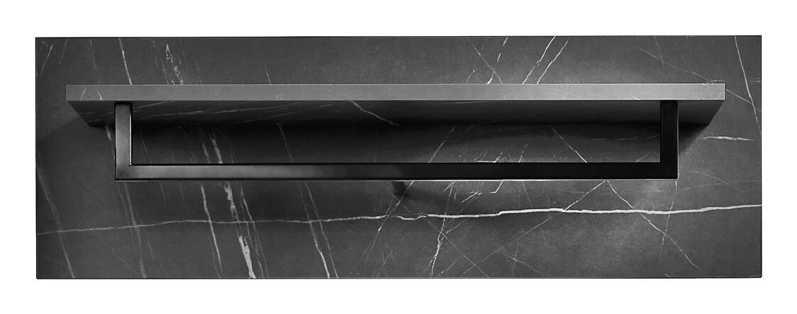Garderobenpaneel Zypern schwarz Marmor Optik B/H/T: ca. 90x39x33 cm