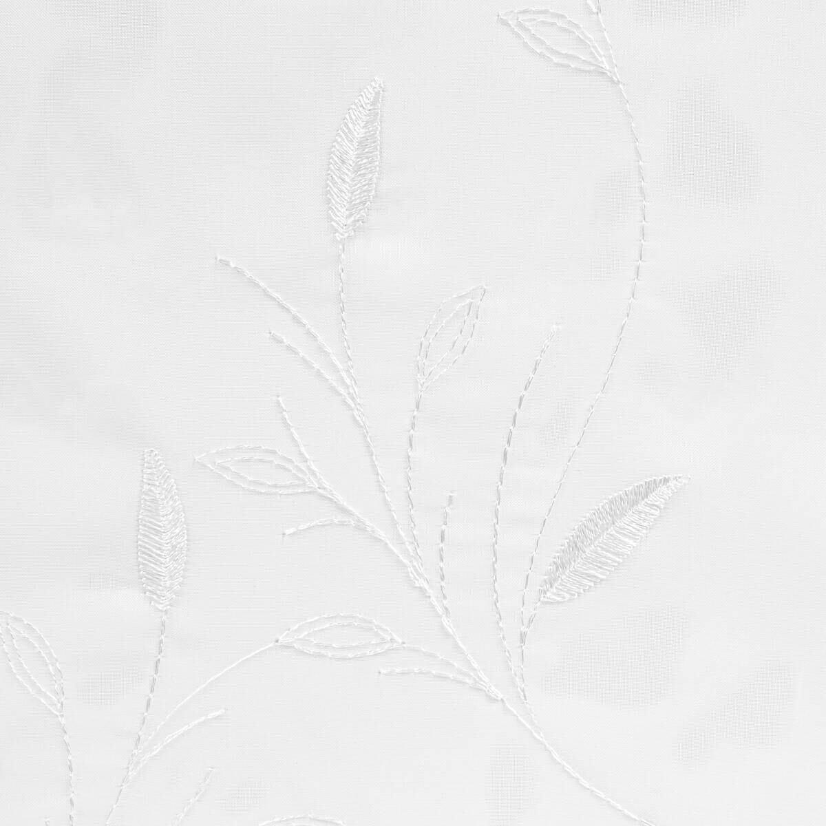 Store-Meterware Blätter weiß 100% Polyester H: ca. 280 cm