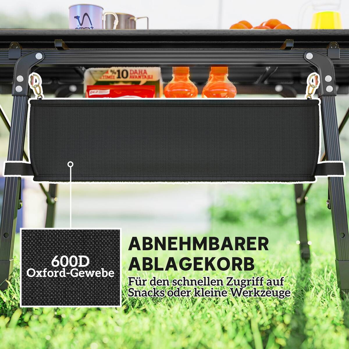 Outsunny Campingtisch B/H/L: ca. 55x66x90 cm