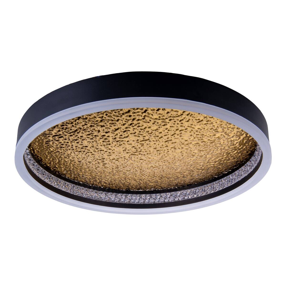 Näve Leuchten Deckenleuchte 1392322 schwarz Metall Kunststoff B/H/T: ca. 40x7x40 cm null 1 Brennstellen