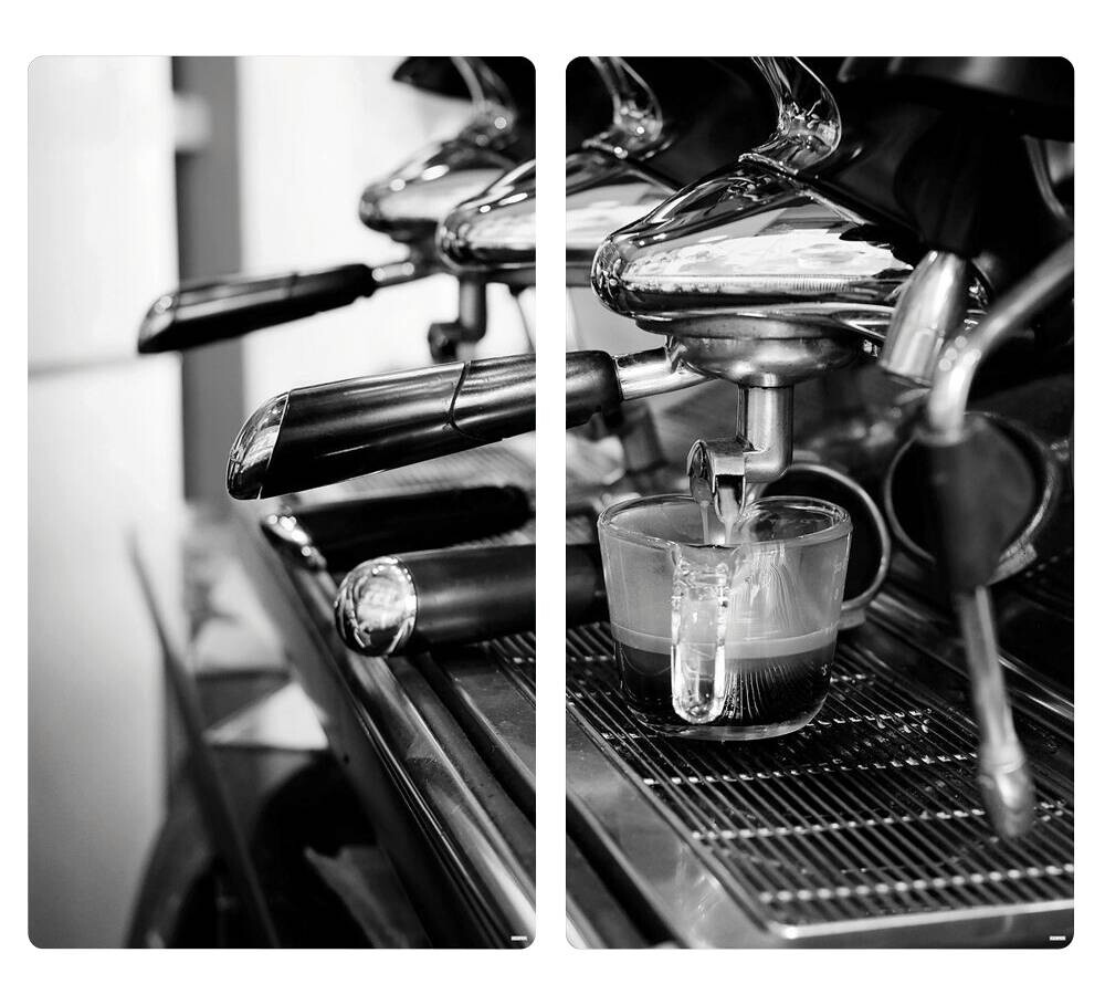 Kesper Glasschneideplatte grau Kaffee Glas B/H/L: ca. 28,5x4x50 cm