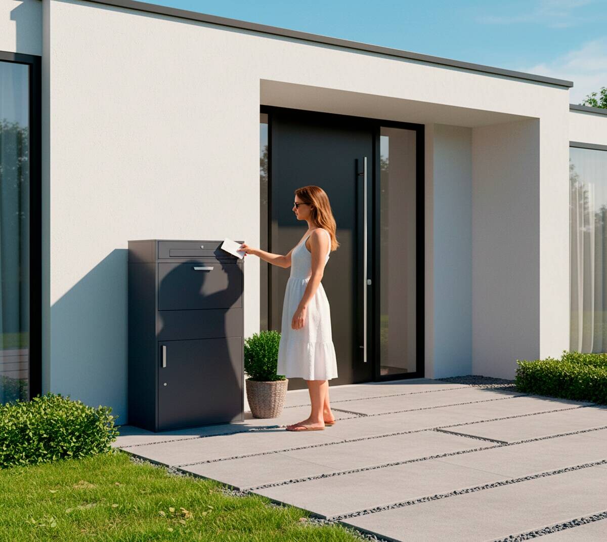 Westmann Paketbox Pavo anthrazit B/H/L: ca. 72x128x45 cm