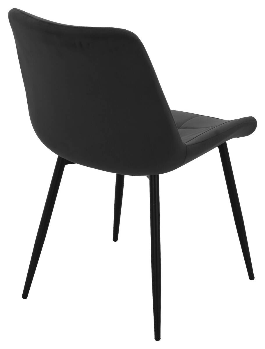 Stuhl KIRA schwarz Samtoptik B/H/T: ca. 59,5x82,5x49 cm