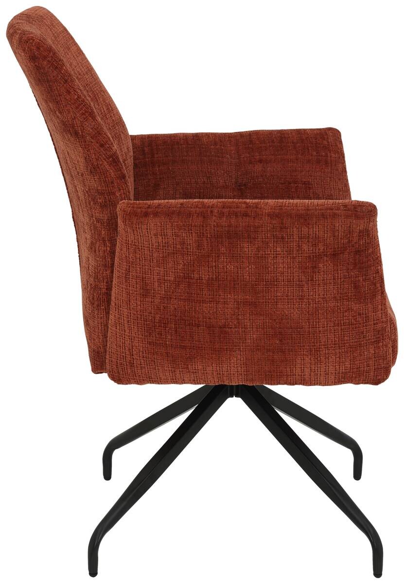 Armlehnstuhl Viktoria Copper schwarz Webstoff Microfaser B/H/T: ca. 71x93x68 cm