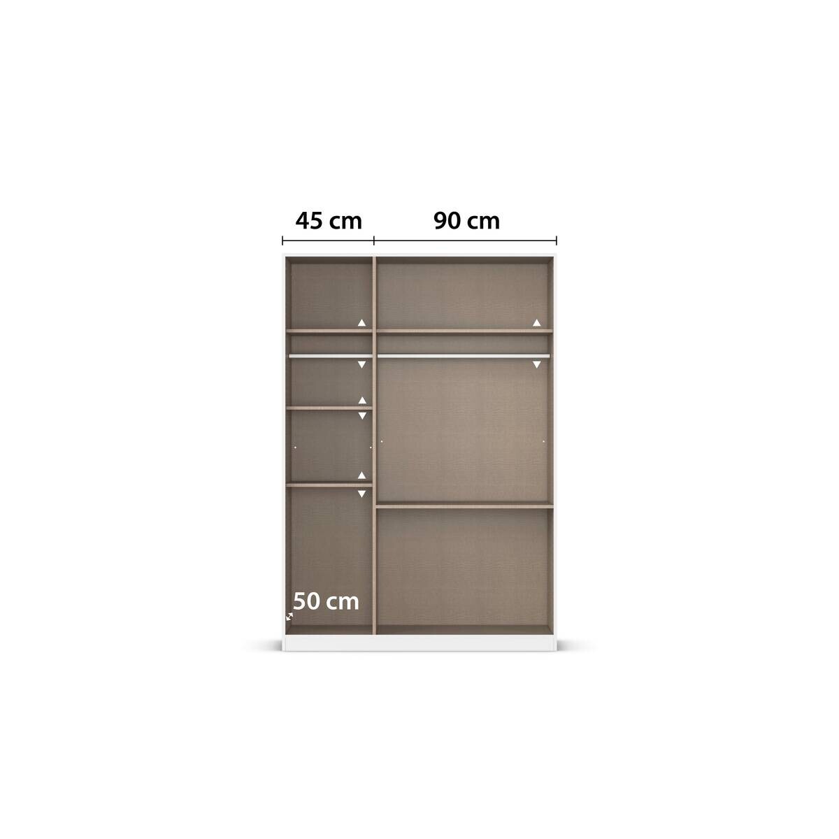 Kleiderschrank Joel Classic Alpinweiß B/H/T: ca. 136x197x54 cm