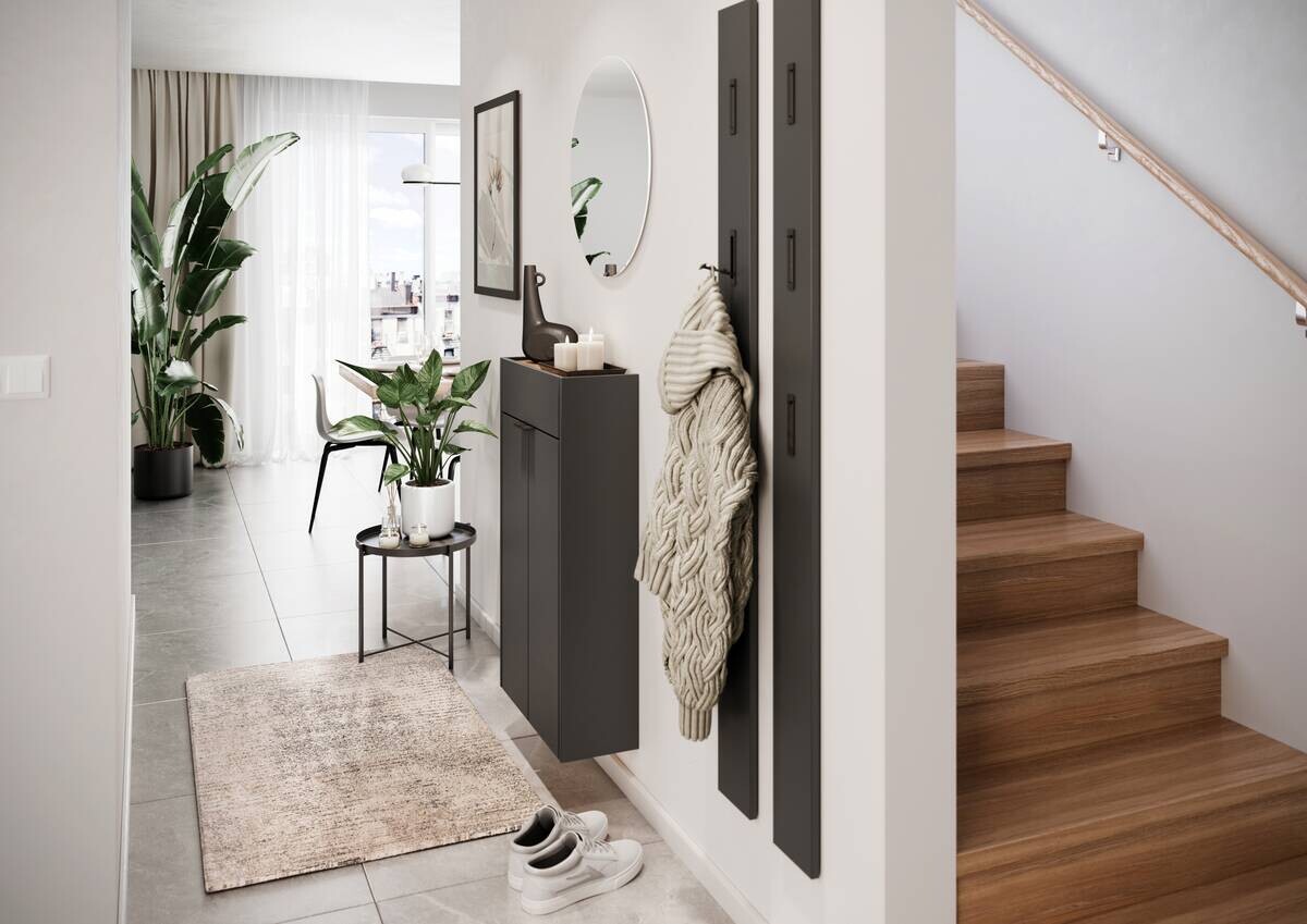 Mehrzweckschrank 1397-549 Graphit Optik Eiche Navarra Nachbildung B/H/T: ca. 56x97x22 cm