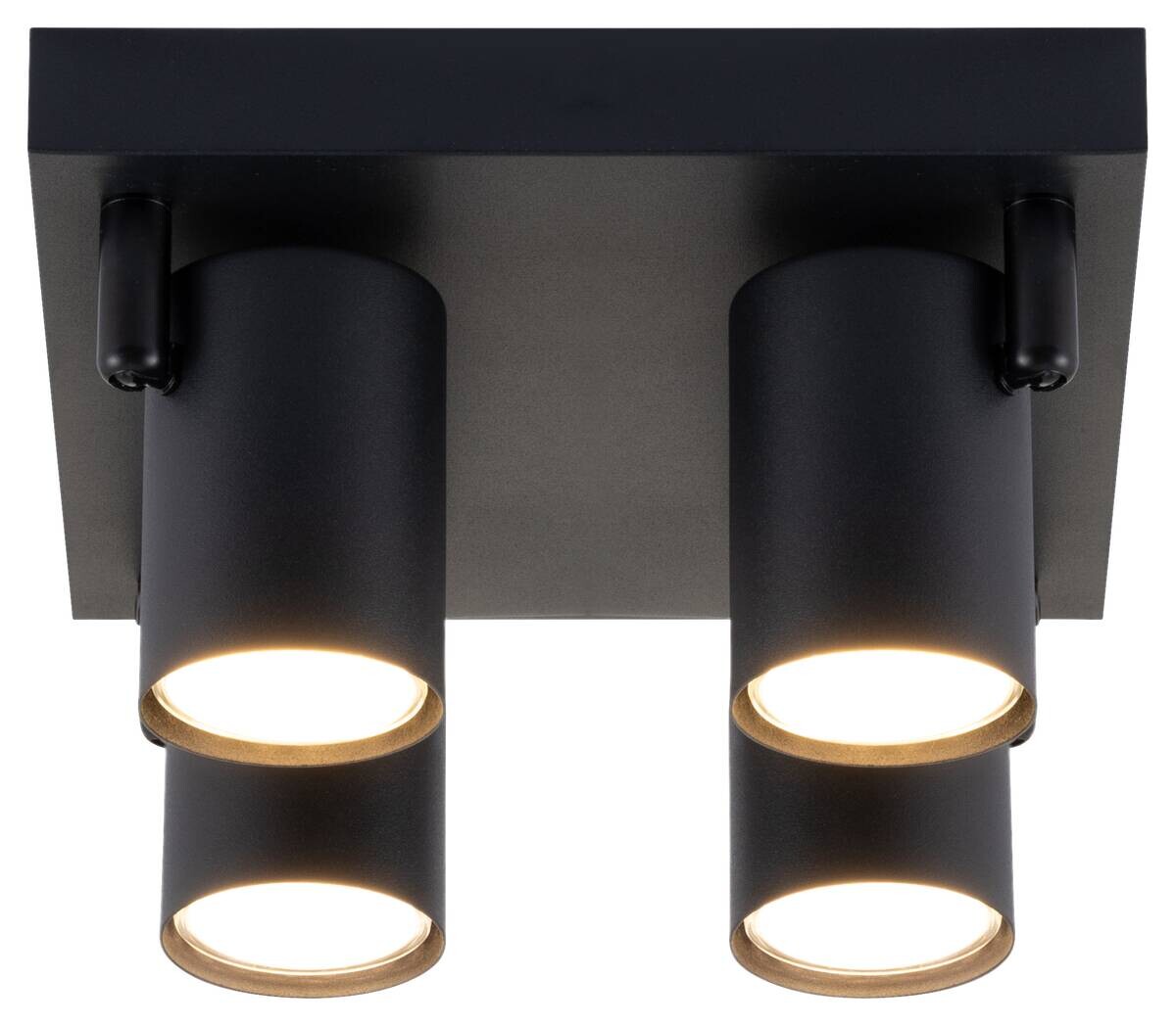 POCOline Spotbalken Thanina schwarz Metall B/H/L: ca. 28x12x28 cm GU10 4 Brennstellen