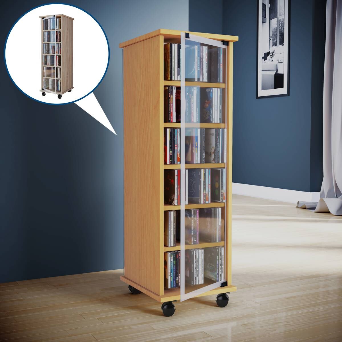 Regal Valenza buche Nachbildung Holzwerkstoff B/H/T: ca. 31x97,5x35 cm