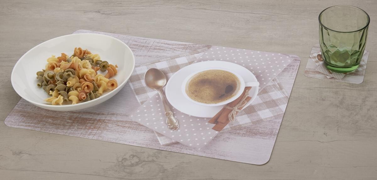 Platzmattenset braun Kunststoff B/L: ca. 28x44 cm