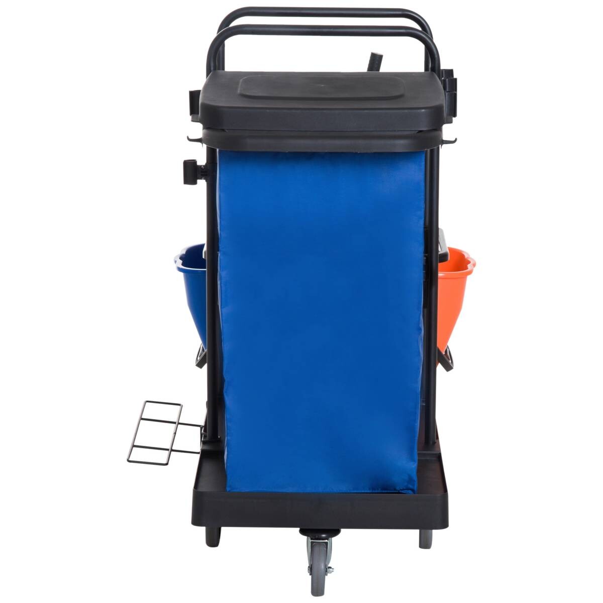 HOMCOM Putzwagen schwarz Metall B/H/L: ca. 63x103x111 cm