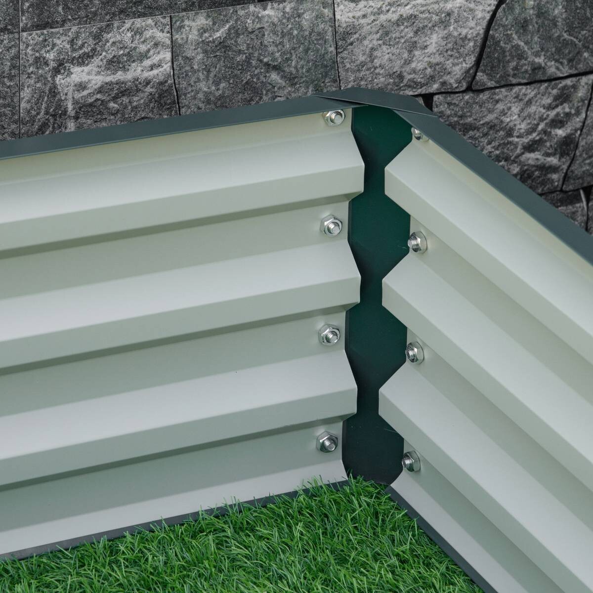 Outsunny Pflanzenbeet mit offenem Boden B/H/L: ca. 120x30x120 cm