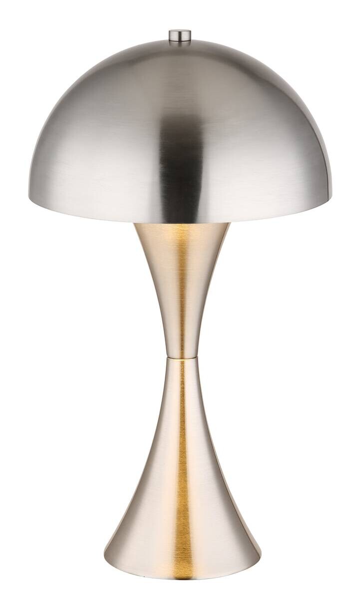 GLOBO Tischleuchte nickel matt Metall H/D: ca. 36,1x20 cm E27 1 Brennstellen
