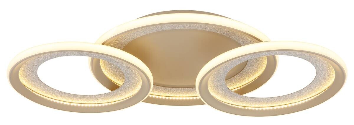 GLOBO LED-Deckenleuchte silber sand Metall B/H/L: ca. 60,5x11x62,5 cm 1 Brennstellen