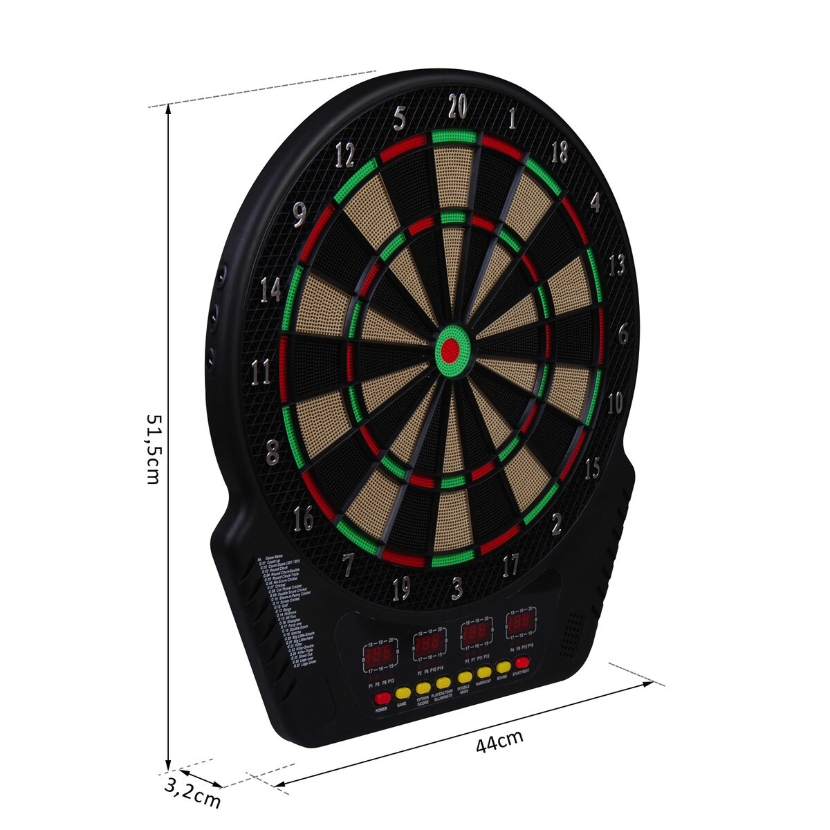 HOMCOM Dartscheibe B/H/T: ca. 44x51,5x3,2 cm