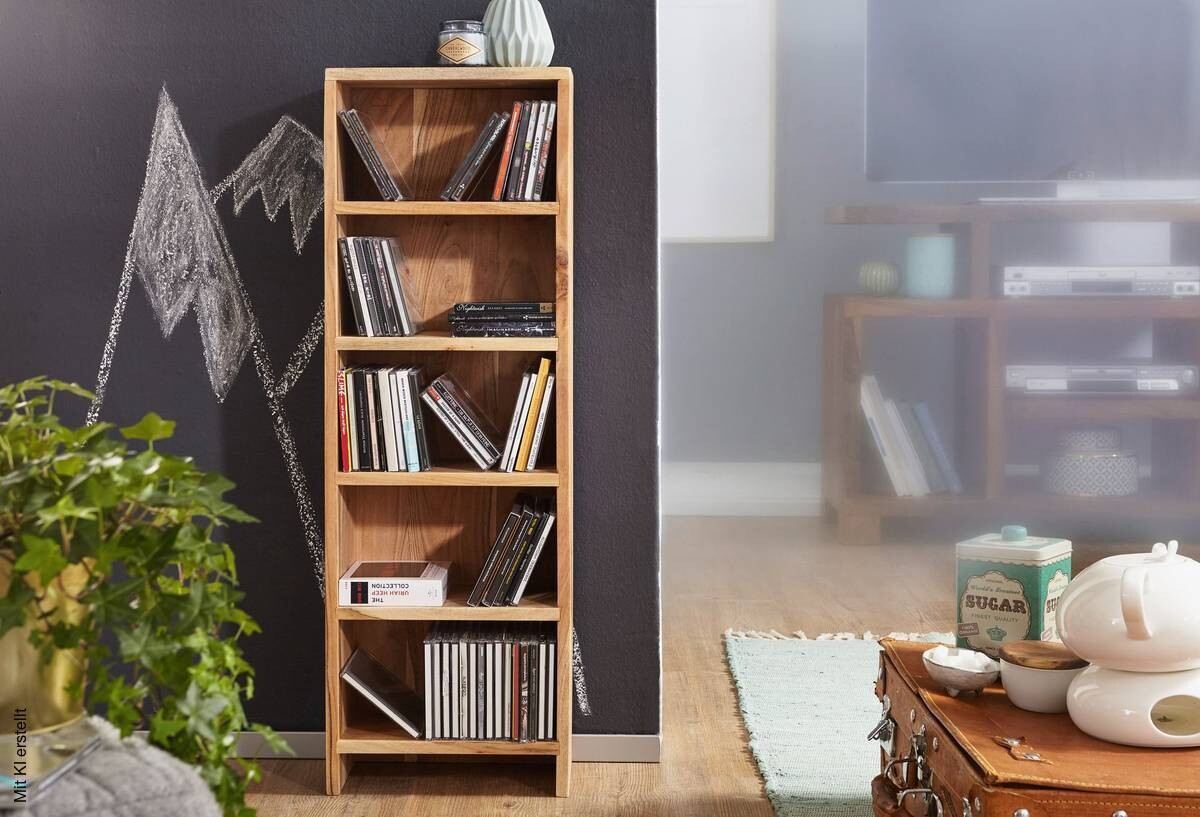 CD Regal natur B/H/T: ca. 30x90x17 cm
