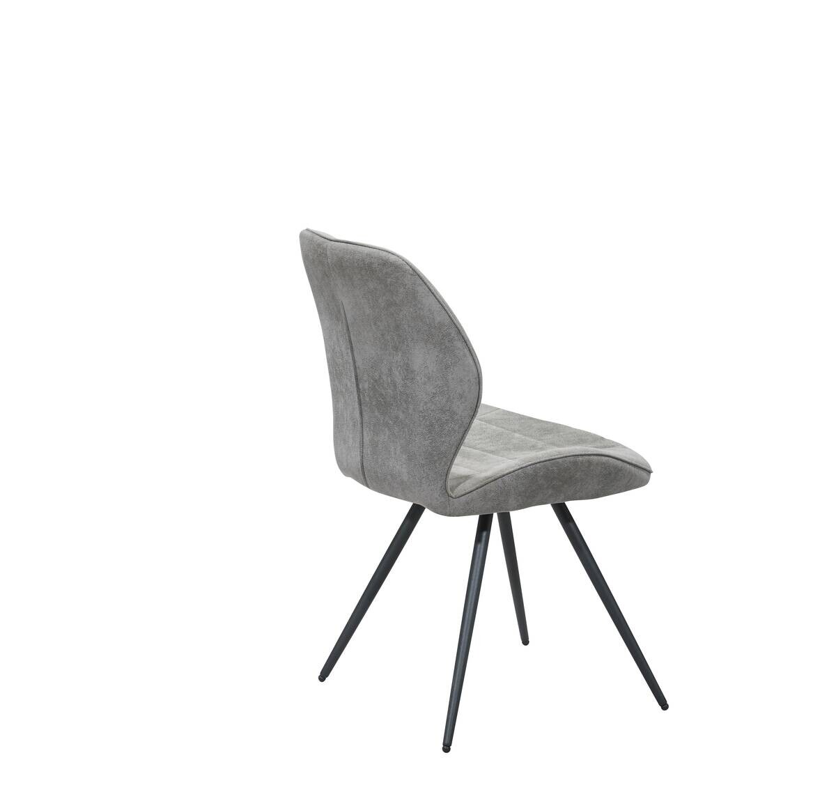 Stuhl New York hellgrau Microfaser B/H/T: ca. 51x87x55 cm