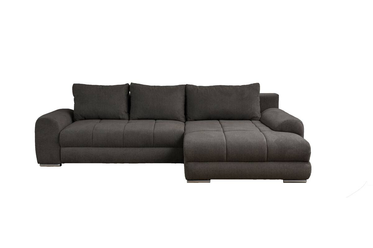 Ecksofa mit Bettfunktion und Bettkasten Lorenz braun Microfaser B/H/T: ca. 284x74x180 cm