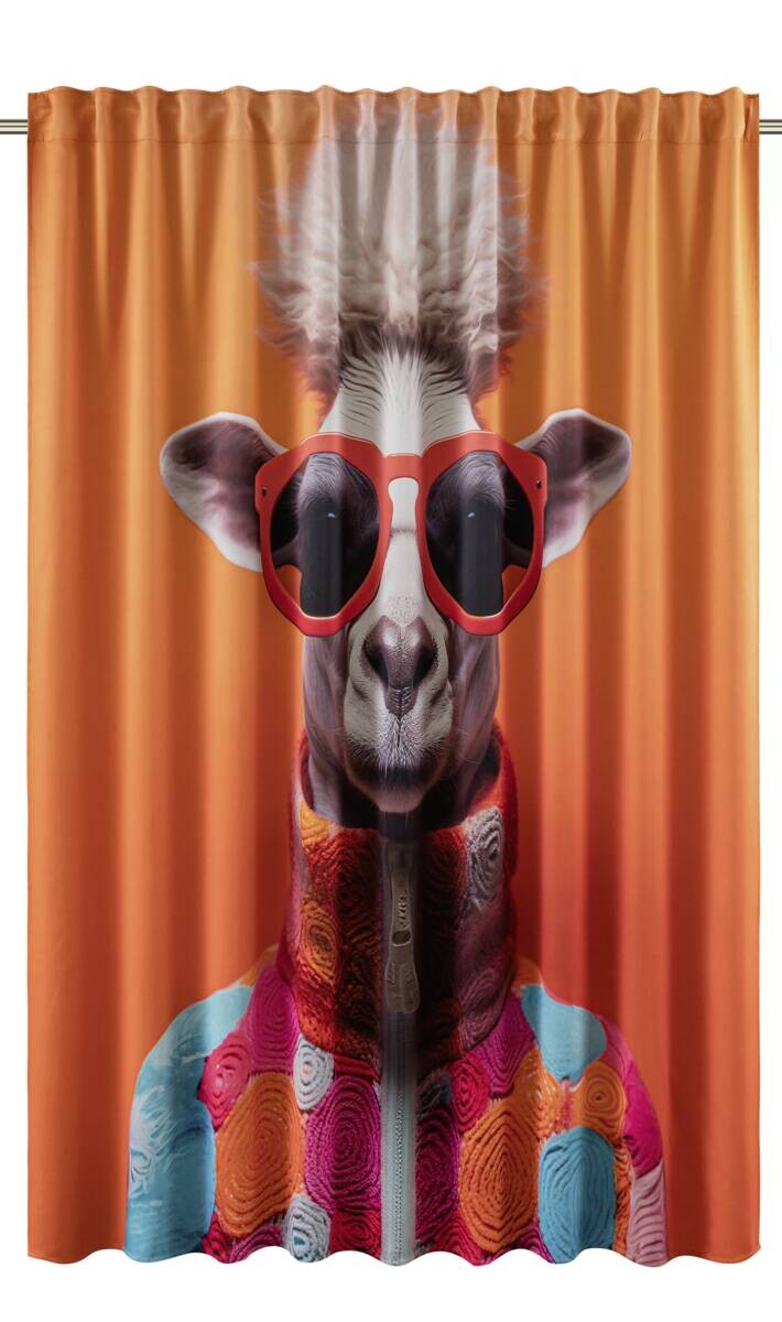 POCOline Verdunklungsvorhang Paco-Brille orange B/L: ca. 250x245 cm
