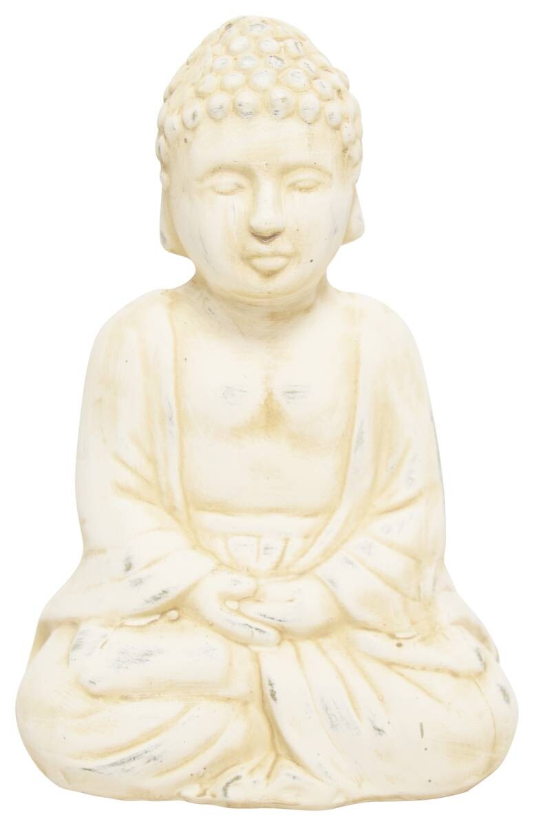 Buddha beige Keramik B/H/L: ca. 16x25x12 cm