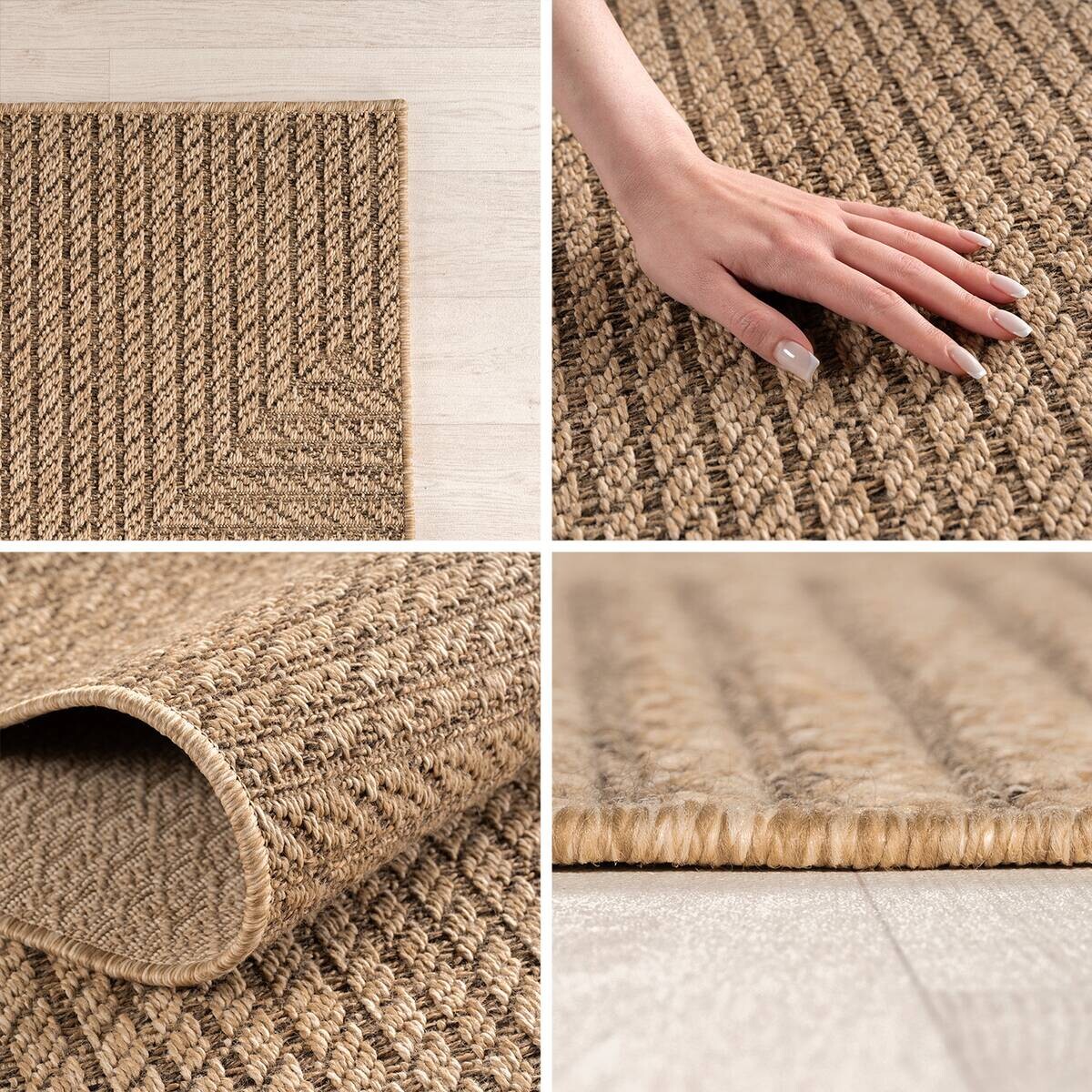 Ayyildiz Flachwebteppich TIMBER beige D: ca. 200 cm