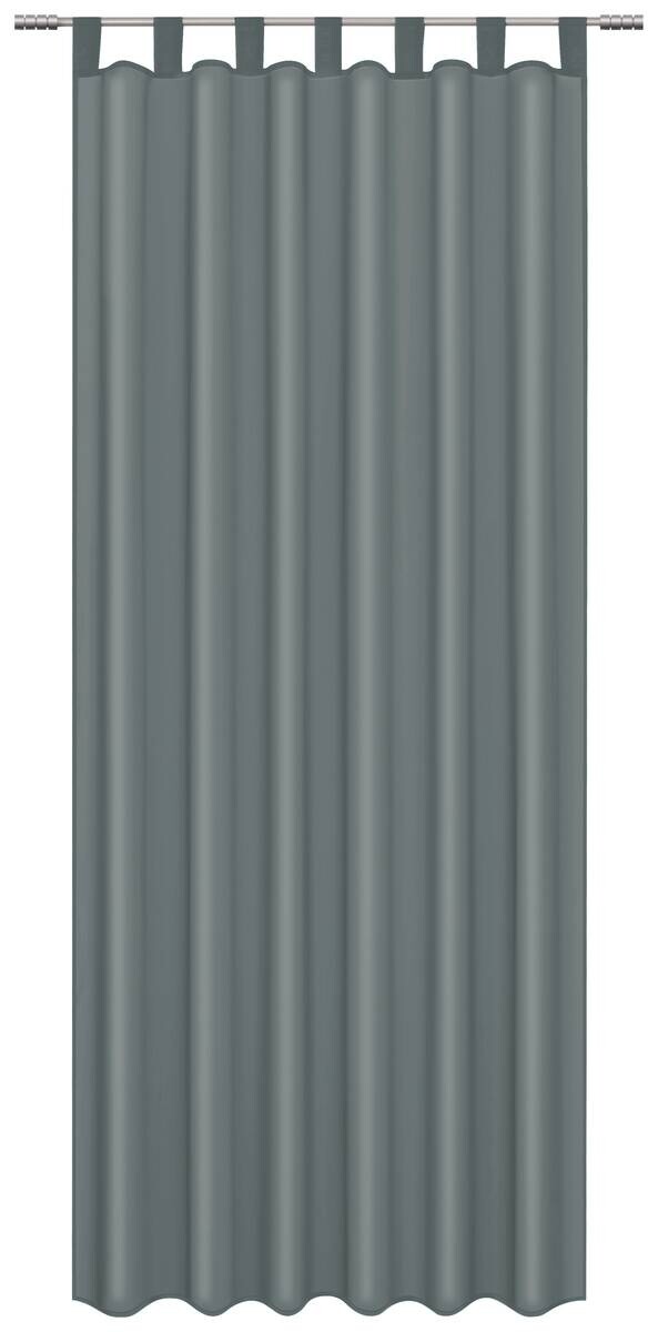 POCOline Schlaufenvorhang Silk anthrazit 100% Polyester B/L: ca. 140x225 cm