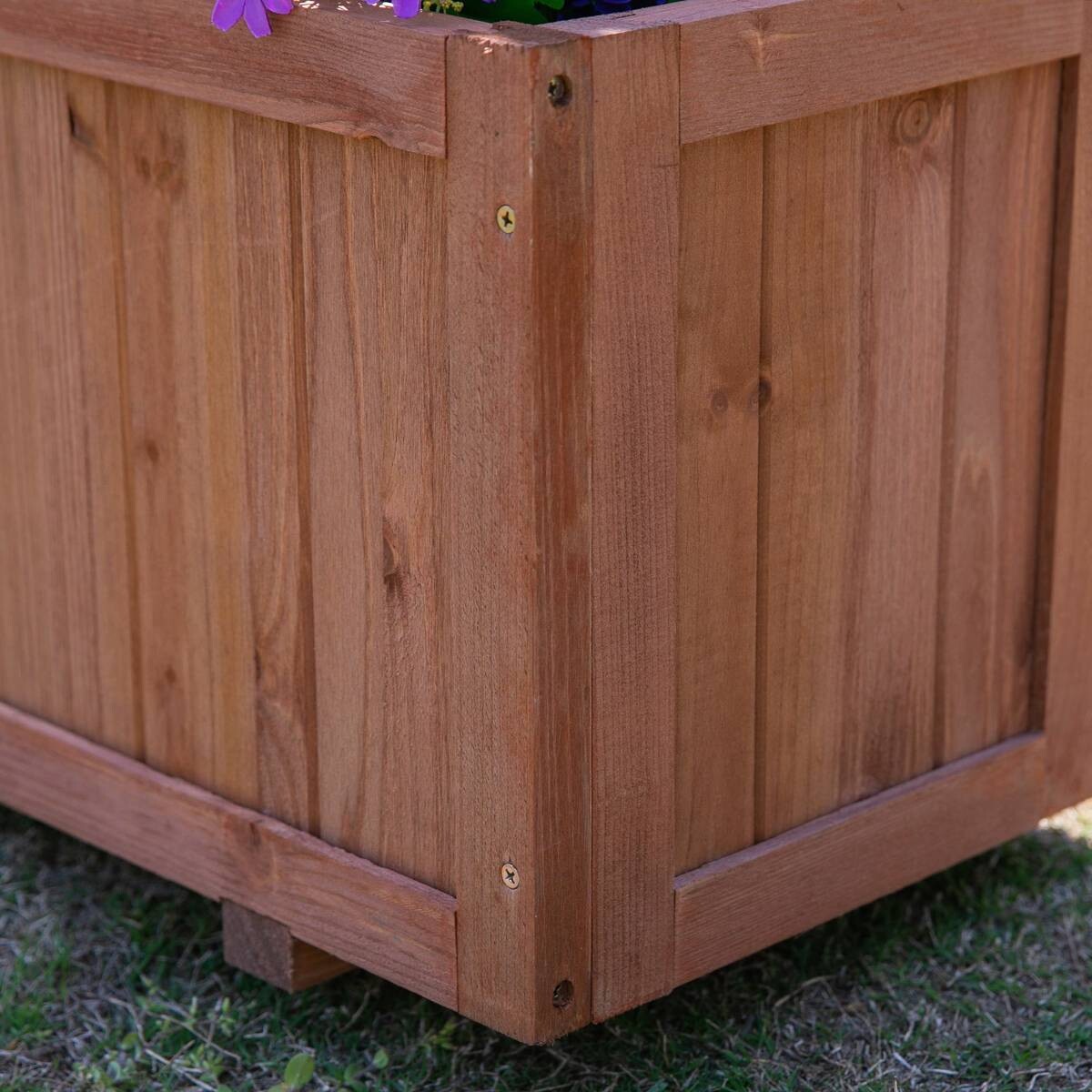 Outsunny Pflanzkasten Holz B/H/L: ca. 25x27x67 cm