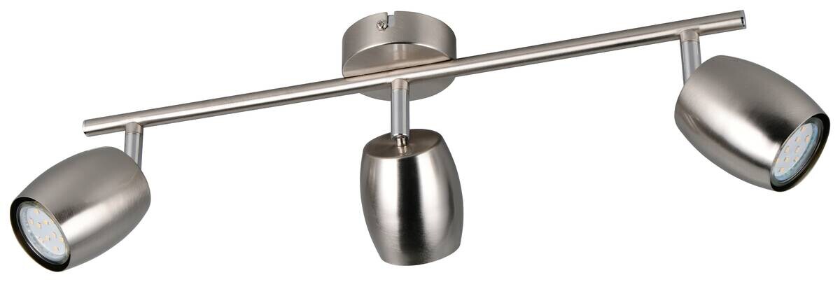 Reality Spots Nancy nickel matt Metall B/H/L: ca. 47,5x15,5x8 cm GU10 3 Brennstellen