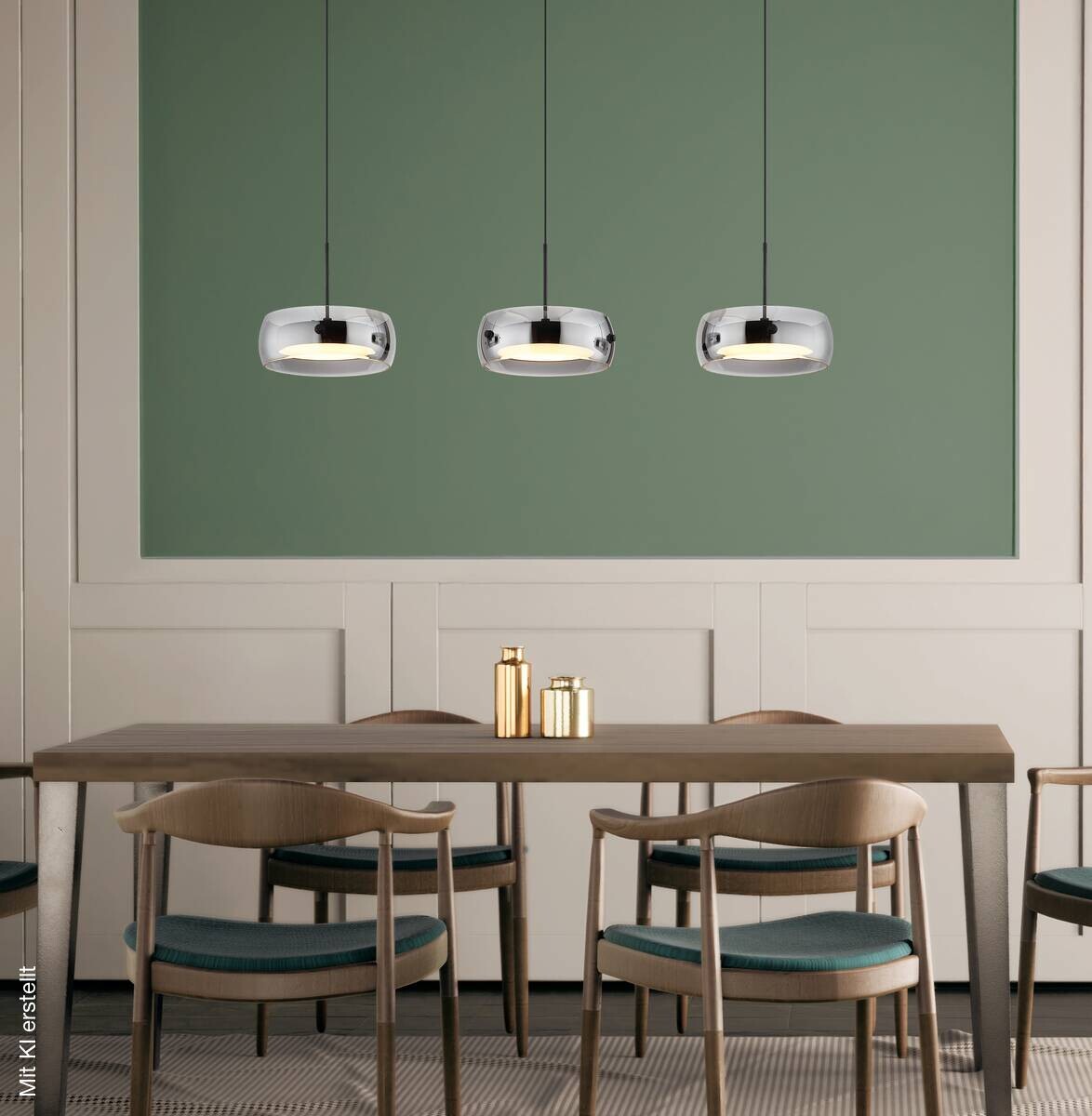 GLOBO LED-Hängeleuchte mattschwarz Rauch Opal Metall Glas Kunststoff B/H/L: ca. 20x120x85 cm 1 Brennstellen