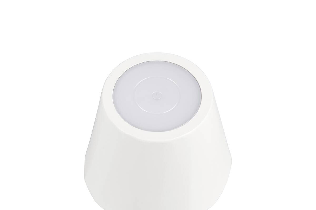 Reality LED Tischleuchte DIAZ weiß Metall H: ca. 21 cm 1 Brennstellen