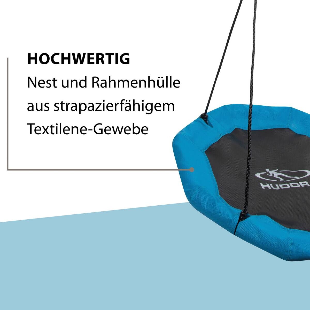 Hudora Nestschaukel Octagon 70 schwarz B/H/L: ca. 70x10x70 cm