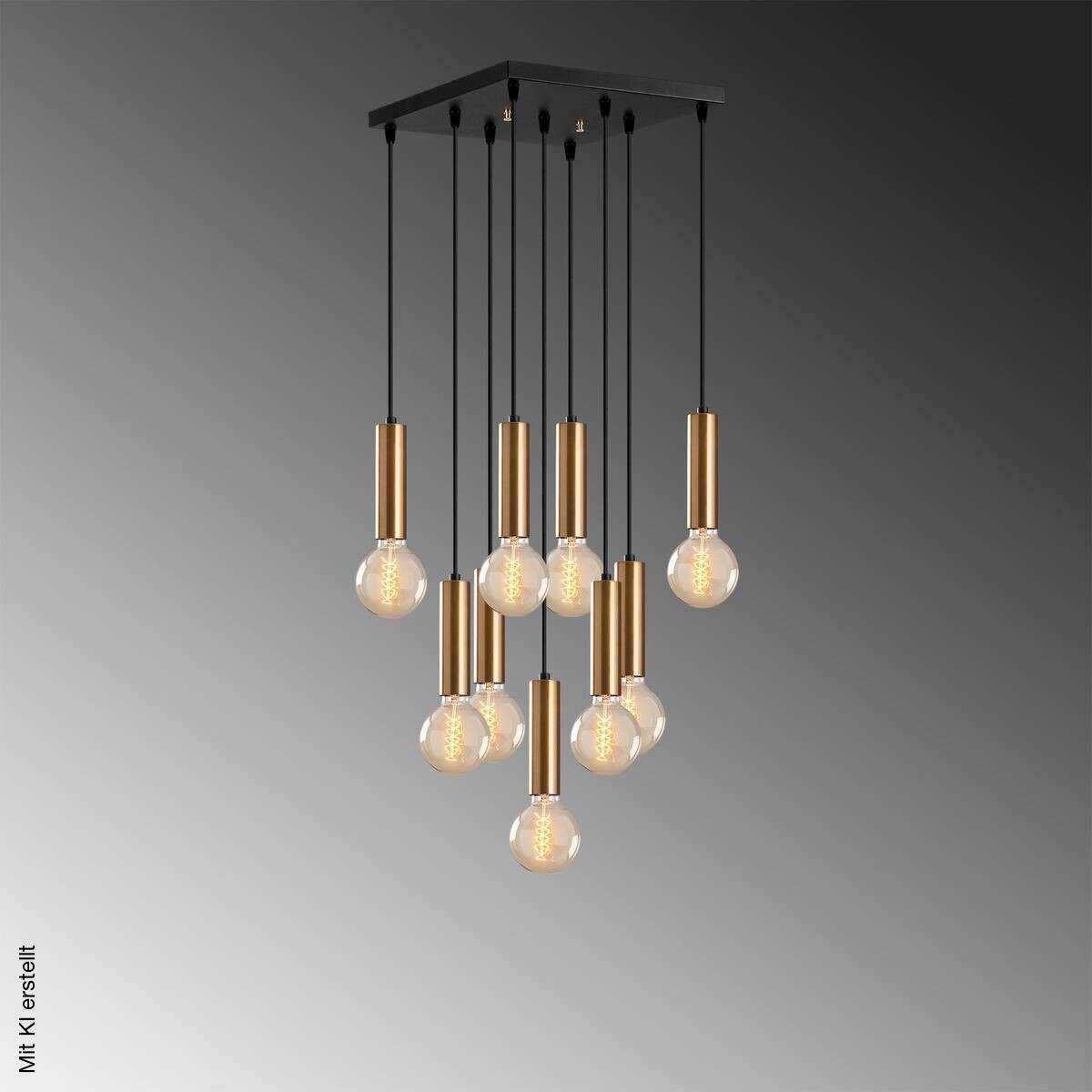 Opviq Pendelleuchte bronze B/H/T: ca. 50x136x50 cm E27 9 Brennstellen