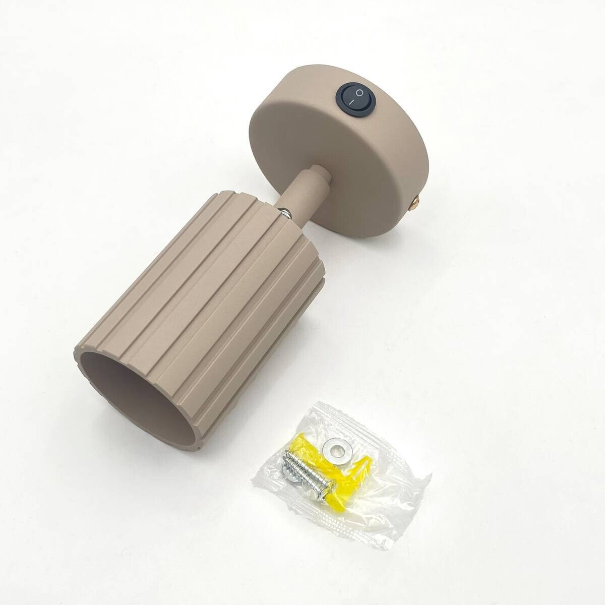 Lamkur Wandleuchte Prisma beige Stahl B/H/L: ca. 8x16x8 cm GU10 1 Brennstellen